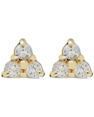 Anzie 14K Cléo Trio Diamond Earring - Metallic