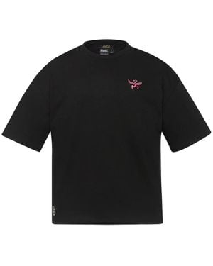 MCM X Snipes Rhinestone Logo-Print T-Shirt - Black