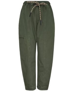 Lee Mathews Harper Cotton-Drill Pants - Green