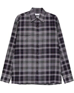 Cellar Door Check-Pattern Long-Sleeve Shirt - Gray