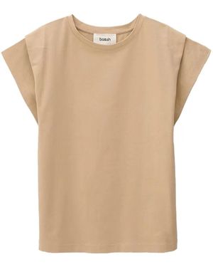 Ba&sh Pio Padded-Shoulder T-Shirt - Natural