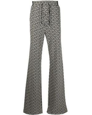 Balmain Monogram-Motif Trousers - Multicolour