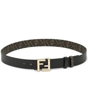 Fendi Reversible Ff-Buckle Belt - Black