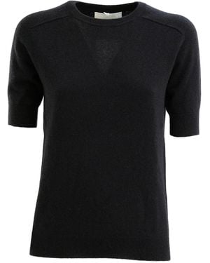Lisa Yang Kurzärmeliger Kaschmirpullover - Schwarz