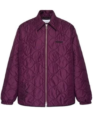 OAMC Quilted Zip-Fastening Overshirt - Purple