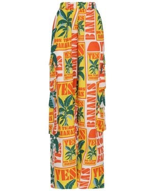 Amir Slama Print Pocket Trousers - White