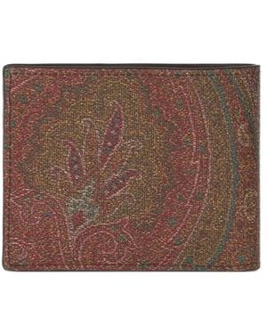 Etro Paisley-Print Wallet - Brown