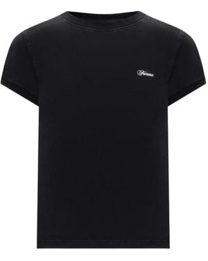 Vetements Logo-Embroidered T-Shirt - Black
