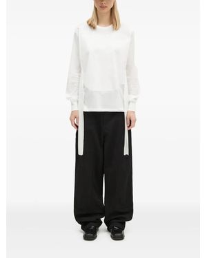 Undercover Long-Sleeve Tie-Detail Blouse - White