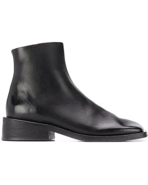 Marsèll Square Toe Ankle Boots - Black
