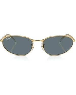 Ray-Ban Oval-Frame Sunglasses - Grey
