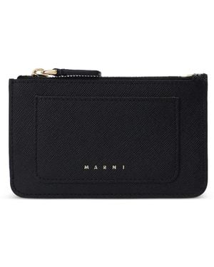 Marni Kartenetui Mit Logo-Print - Schwarz