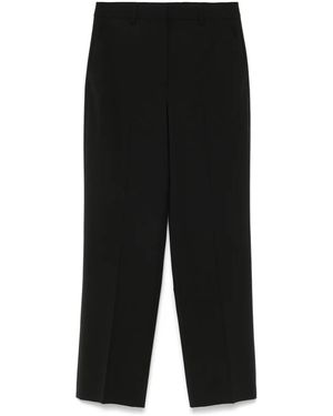Theory High-Waisted Straight-Leg Pants - Black