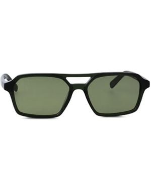 Maison Margiela Gafas De Sol Open Con Montura Rectangular - Verde