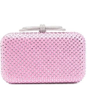Mach & Mach Bolso De Mano Con Aplique De Cristales - Rosa