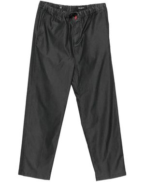 Kiton Drawstring Logo-Patch Pants - Gray