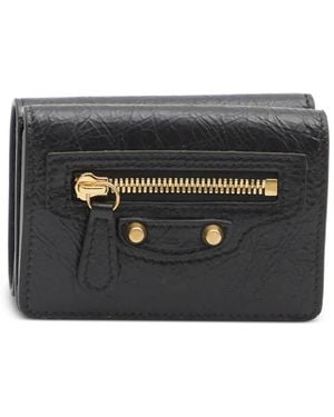 Balenciaga Mini City Zip Wallet - Black