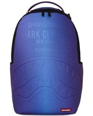 Sprayground Shark Central Rucksack Mit Prägung - Blau