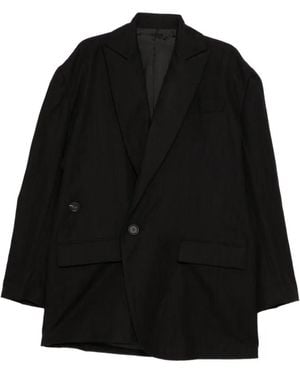 Yohji Yamamoto Button Textured Jacket - Black