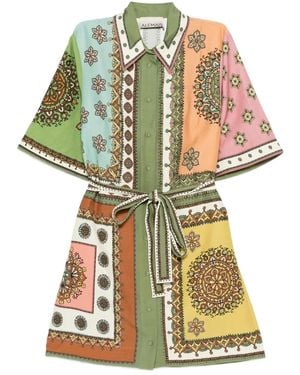 ALÉMAIS Contina Printed Mini Dress - Green