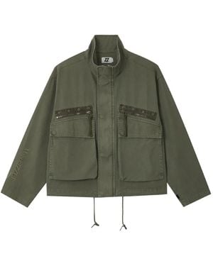 Izzue Veste À Poches Multiples Et Lien De Resserrage - Green