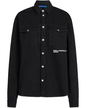 Karl Lagerfeld シャツジャケット - ブラック