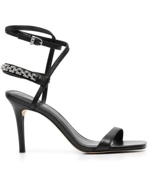 MICHAEL Michael Kors Marcia Chain-Link Ankle-Strap Sandals - Black