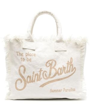 Mc2 Saint Barth Sac De Plage Vanity En Toile - Neutre