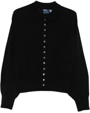 Polo Ralph Lauren Button-Up Polo Cardigan - Black
