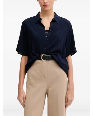 Benetton Short-Sleeved Button-Down Shirt - Blue