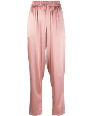 Gianluca Capannolo Mila Cropped Satin Trousers - Pink