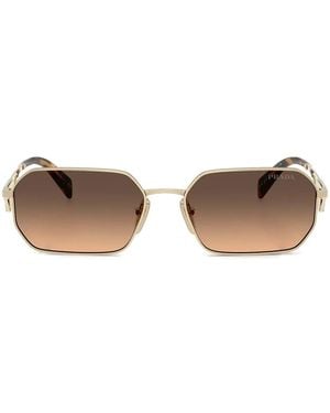 Prada Gradient Rectangle-Shape Sunglasses - Brown