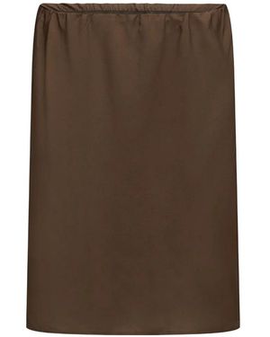 KARL LAGERFELD Signature Contrast-Trim Bandeau Top - Brown