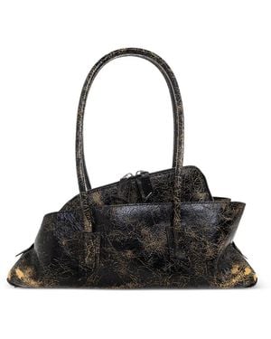 The Attico "La Passeggiata Small" Top Handle Bag - Black