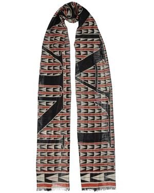 Lanvin Geometric Pattern Scarf - White
