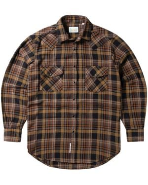 Aries Checked Shirt - Brown