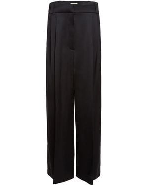 KHAITE Maris' Polyester Blend Pants in Black | Lyst