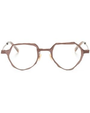 MASAHIROMARUYAMA Mm-0085 Geometric-Frame Glasses - Natural