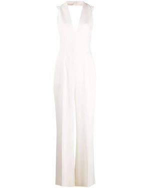 Alberta Ferretti Sleeveless Halterneck Jumpsuit - White