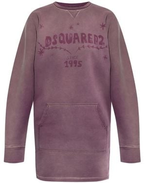 DSquared² Vestido con motivo gráfico - Morado