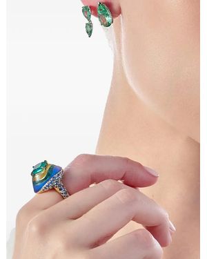 Anabela Chan Ocean Sugarloaf Crystal-Embellished Ring - Pink