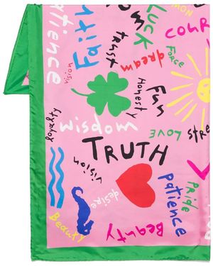 Rianna + Nina Silk Scarf - Pink