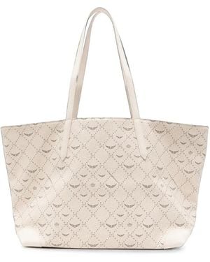 Zadig & Voltaire Perforated Logo-Monogram Tote Bag - Natural
