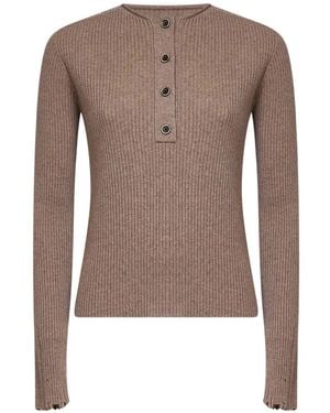 Uma Wang Ribbed-Knit Sweater - Brown