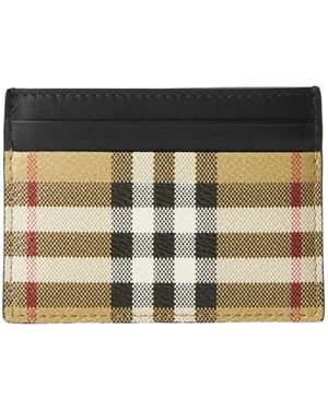 Burberry Tarjetero A Cuadros - Negro