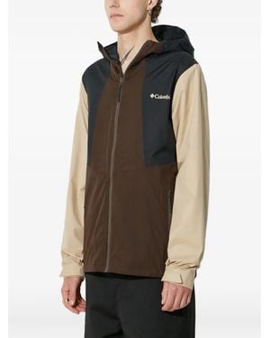 Columbia Colour-Block Zip-Front Hooded Jacket - Black