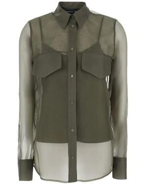 FEDERICA TOSI Silk-Organza Shirt - Green