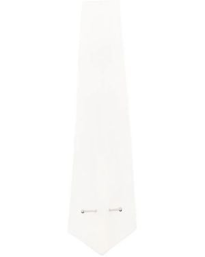 MEDEA Pierced Wool Tie - White