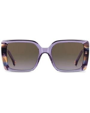 Carolina Herrera Square-Frame Sunglasses - Gray