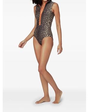 Watskin Carly Badeanzug Mit Leopardenprint - Weiß